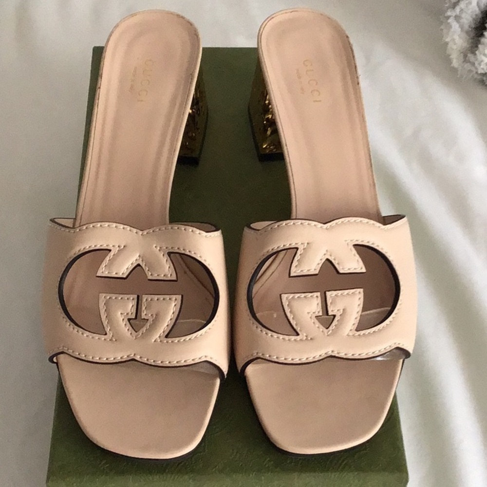 Authentic Gucci Heels. Cosmos Softy in  Skin Rose